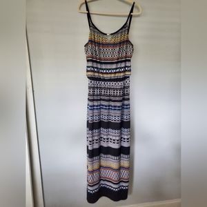 White House Black Market Color Block Maxi Dress
